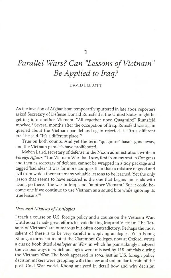 Iraq And The Lessons Of Vietnam : Or. How Not To Learn From The Past For Sale